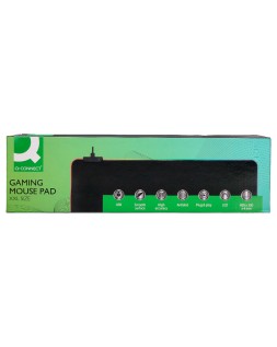 Alfombrilla para raton q-connect xxl iluminacion led conexion usb color negro 800x300x4 mm