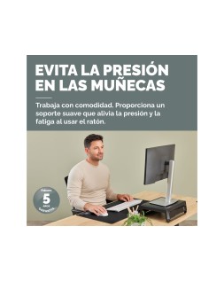 Reposamuñecas fellowes mini breyta negro 190x70x25 mm