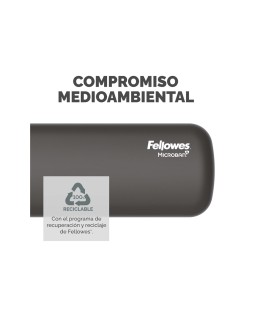 Reposamuñecas fellowes mini breyta negro 190x70x25 mm