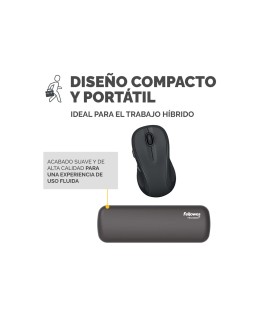 Reposamuñecas fellowes mini breyta negro 190x70x25 mm