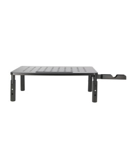 Soporte q-connect para monitor metalico regulable en altura con soporte para movil 371x235x145 mm