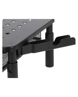 Soporte q-connect para monitor metalico regulable en altura con cajon y dos soportes para movil