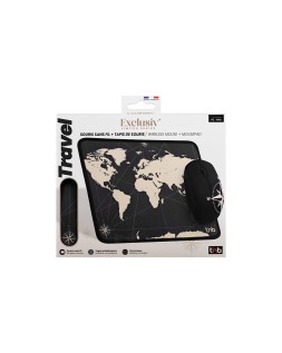 Alfombrilla de raton + raton inalambrico tnb travel optico 1600 dpi