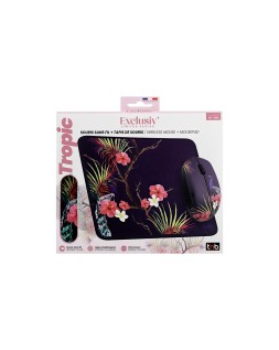 Alfombrilla de raton + raton inalambrico tnb tropic optico 1600 dpi