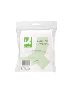 Sobre para cd q-connect con ventana transparente y solapa pack de 50 unidades