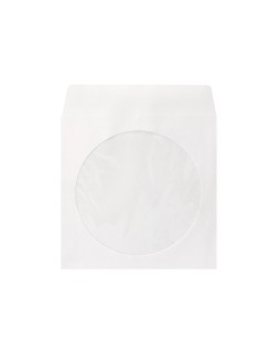 Sobre para cd q-connect con ventana transparente y solapa pack de 50 unidades