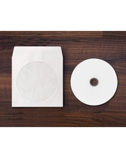 Sobre para cd q-connect con ventana transparente y solapa pack de 50 unidades