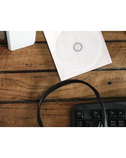 Sobre para cd q-connect con ventana transparente y solapa pack de 50 unidades