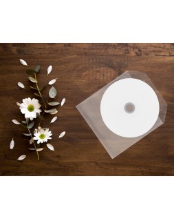 Sobre para cd q-connect polipropileno con solapa -pack de 50 unidades