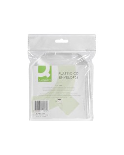 Sobre para cd q-connect polipropileno con solapa -pack de 50 unidades