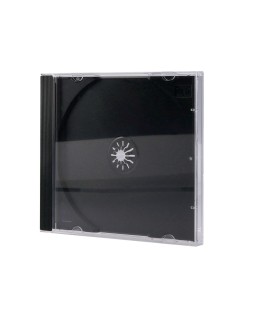 Caja de cd q-connect -con interior negro -pack de 10 unidades