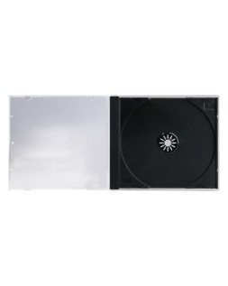 Caja de cd q-connect -con interior negro -pack de 10 unidades
