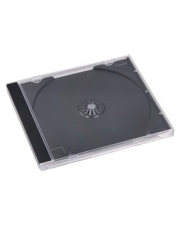 Caja de cd q-connect -con interior negro -pack de 10 unidades