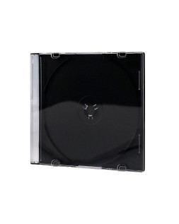 Caja de cd q-connect slim -con interior negro -pack de 25 unidades