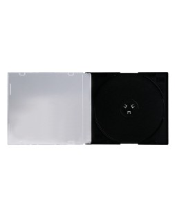 Caja de cd q-connect slim -con interior negro -pack de 25 unidades