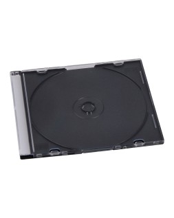 Caja de cd q-connect slim -con interior negro -pack de 25 unidades