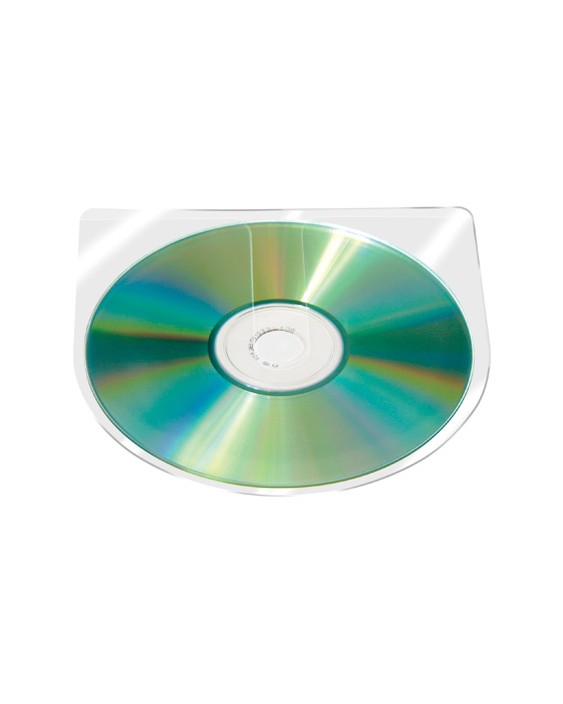 Funda autoadhesiva para cd q-connect sin solapa pack de 10 unidades
