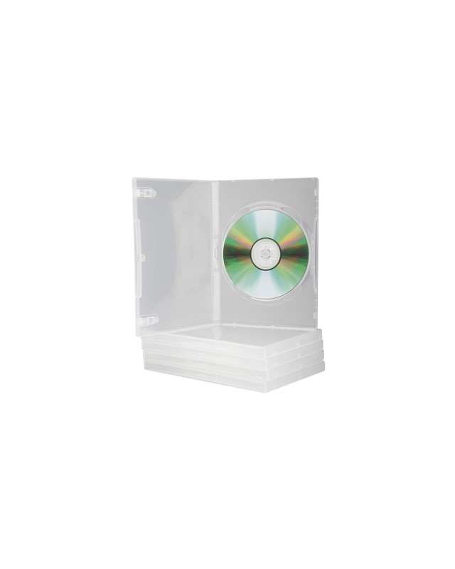 Caja dvd q-connect transparente pack de 5 unidades