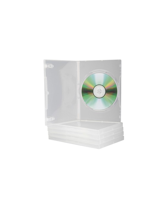 Caja dvd q-connect transparente pack de 5 unidades