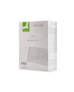 Caja dvd q-connect transparente pack de 5 unidades