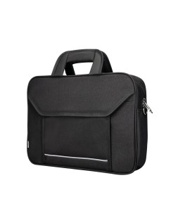 Maletin para portatil q-connect 15,4" negro 1 asa 2 bolsillos exteriores medidas 390x290x90 mm