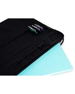 Funda para portatil q-connect 15,6" con asas retractiles cremallera 3 bolsillos exteriores negro