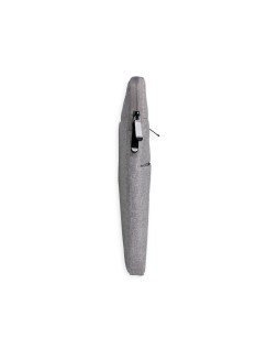 Funda para portatil q-connect 15,6" con asas retractiles cremallera 3 bolsillos exteriores gris