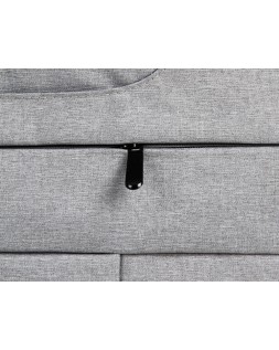 Funda para portatil q-connect 15,6" con asas retractiles cremallera 3 bolsillos exteriores gris