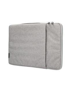 Funda para portatil q-connect 13,3" con asa 1 bolsillo exterior con cremallera color gris 350x250x25 mm