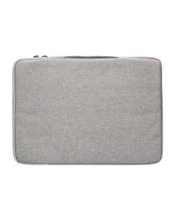 Funda para portatil q-connect 13,3" con asa 1 bolsillo exterior con cremallera color gris 350x250x25 mm