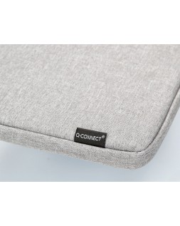 Funda para portatil q-connect 13,3" con asa 1 bolsillo exterior con cremallera color gris 350x250x25 mm