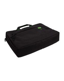 Maletin para portatil q-connect 17,2" negro 1 asa 2 bolsillos exteriores polietileno reciclado