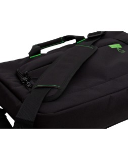 Maletin para portatil q-connect 17,2" negro 1 asa 2 bolsillos exteriores polietileno reciclado