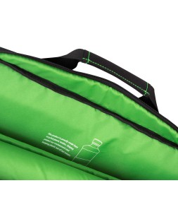 Maletin para portatil q-connect 17,2" negro 1 asa 2 bolsillos exteriores polietileno reciclado