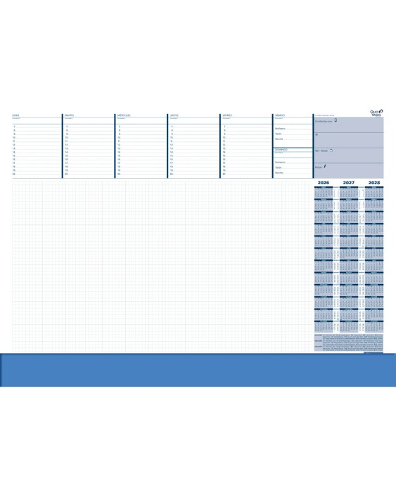 Planning sobremesa semanal quo vadis escribania esp su8200 42x59,5 cm