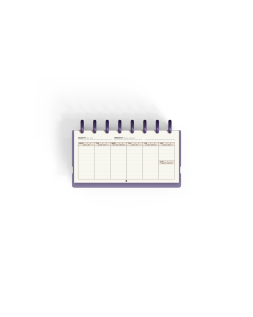 Planificador carchivo ingeniox my week check list my week semanal malva 105x210 mm