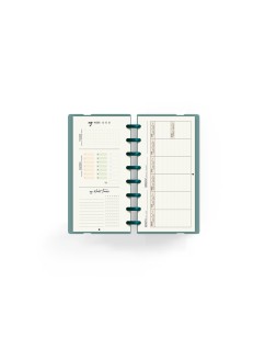 Planificador carchivo ingeniox my week check list my week semanal turquesa 105x210 mm