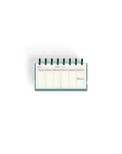 Planificador carchivo ingeniox my week check list my week semanal turquesa 105x210 mm