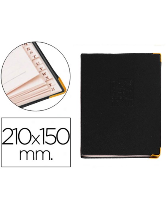 Listin telefonico q-connect tapa flexible con cantonera dorada 210x150 mm