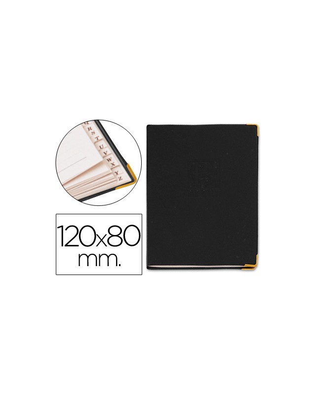 Listin telefonico q-connect tapa flexible con cantonera dorada 120x80 mm
