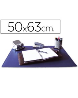 Vade sobremesa q-connect azul polipropileno azul 50x63 cm