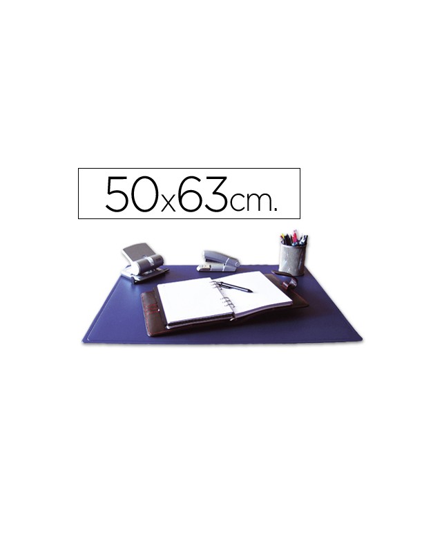 Vade sobremesa q-connect azul polipropileno azul 50x63 cm