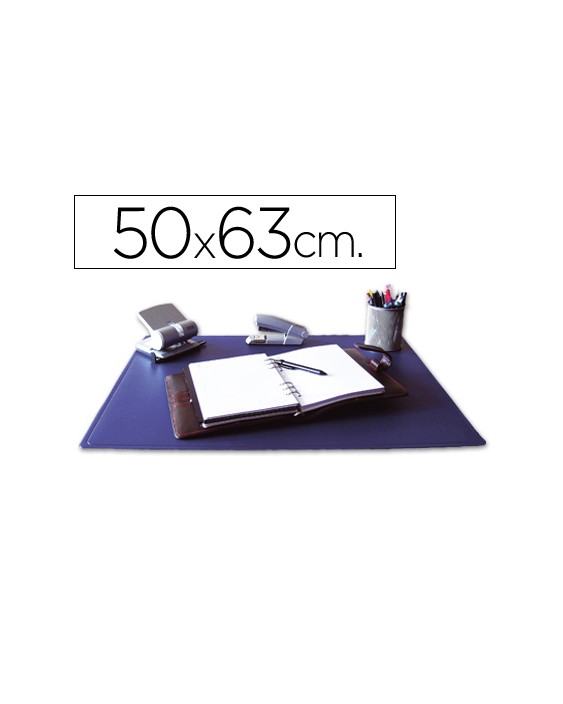 Vade sobremesa q-connect azul polipropileno azul 50x63 cm