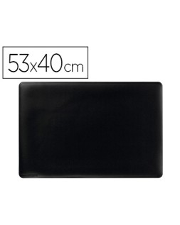 Vade sobremesa durable polipropileno antideslizante contorneado color negro 53x40 cm