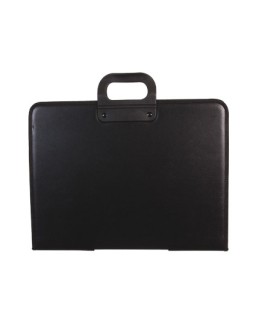 Cartera portadocumentos q-connect negra con asa con cremallera din a3 420x297 mm