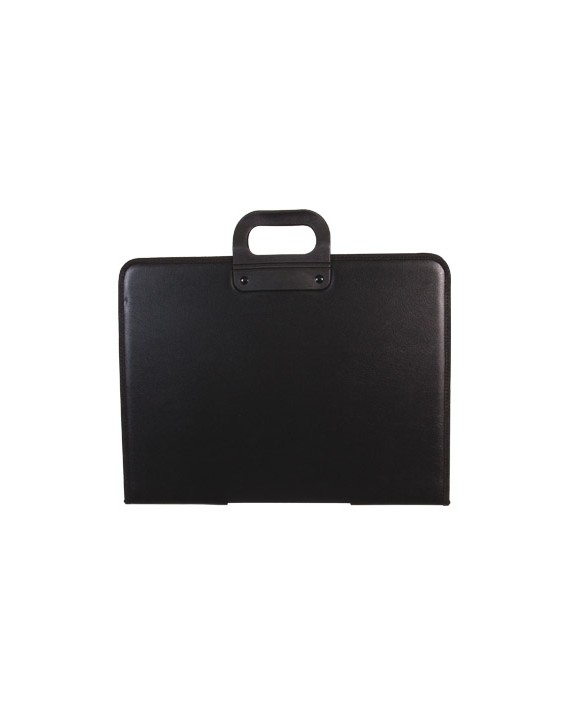 Cartera portadocumentos q-connect negra con asa con cremallera din a3 420x297 mm
