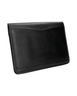Carpeta portafolios q-connect cremallera 4 anillas 20 mm concalculadora con bolsa para movil color negro 260x355 mm