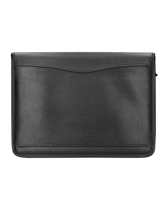 Carpeta portafolios q-connect cremallera con bolsa para movil y tarjetero color negro 260x355 mm