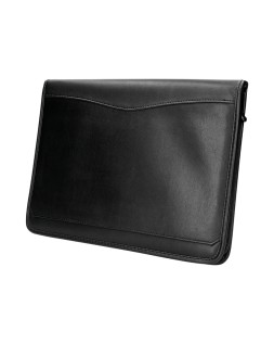 Carpeta portafolios q-connect cremallera con bolsa para movil y tarjetero color negro 260x355 mm