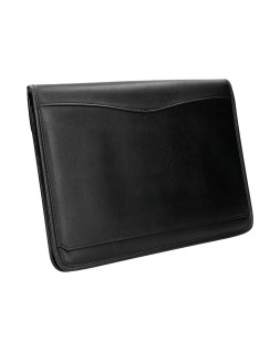 Carpeta portafolios q-connect cremallera con bolsa para movil y tarjetero color negro 260x355 mm